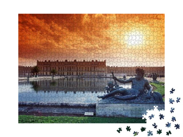 Puzzle 1000 Teile „Waschbecken und Statue im Schloss von Versailles“