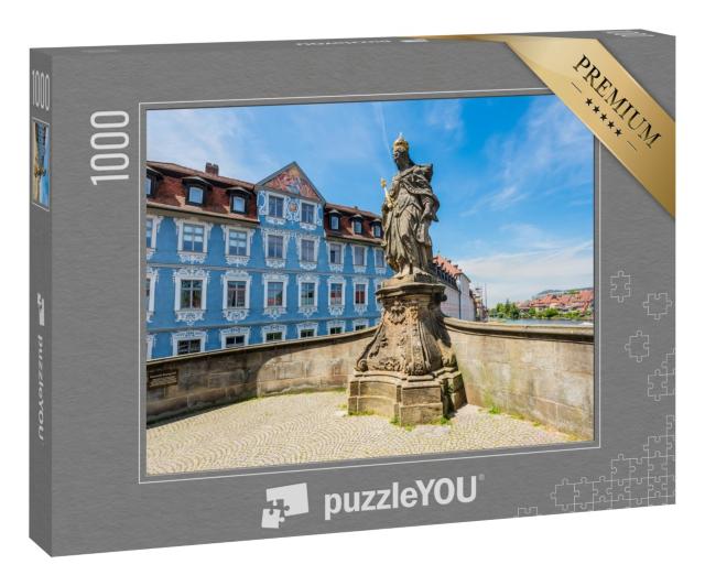 Puzzle 1000 Teile „Statue der Hl. Kunigunde an der Regnitz, Bamberg, Deutschland“