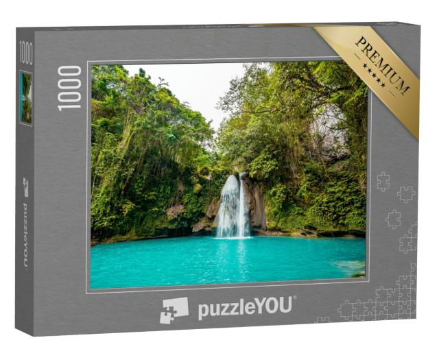 Puzzle 1000 Teile „Türkisfarbene Kawasan Falls auf der Insel Cebu, Philippinen“