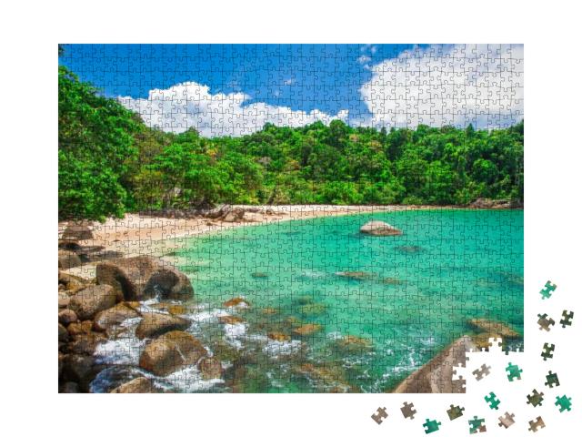 Puzzle 1000 Teile „Wunderschöner Sandstrand, Khao Lak, Thailand“