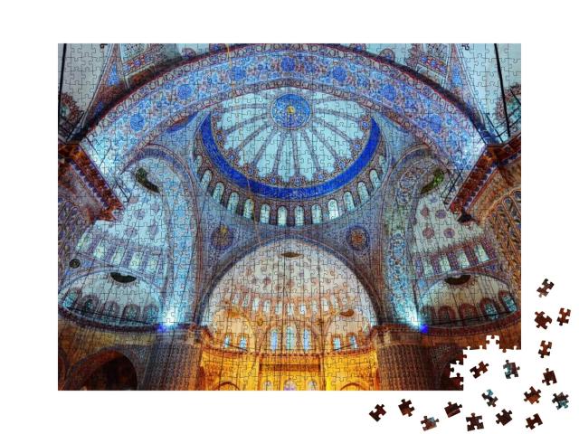 Puzzle 1000 Teile „Blaue Moschee in Istanbul von innen“