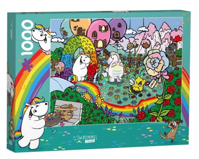 Puzzle 1000 Teile „Pummeleinhorn: Pummel & Friends - Glitzergarten“