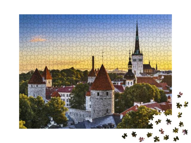 Puzzle 1000 Teile „Blick auf die Altstadt von Tallinn, Estland“