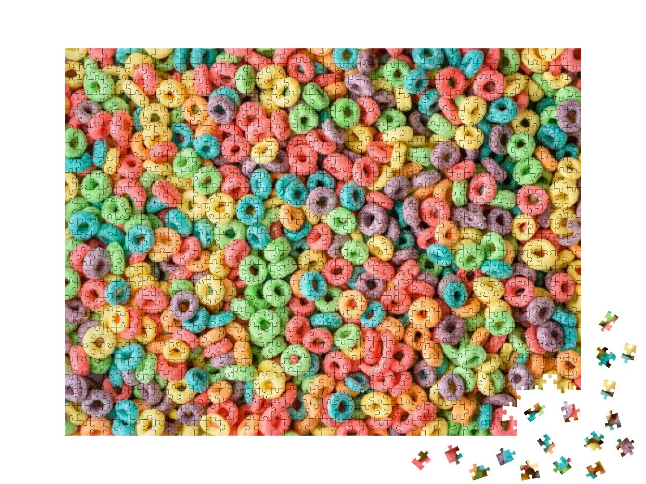 Puzzle 1000 Teile „Bunte Frühstücks-Cerealien“