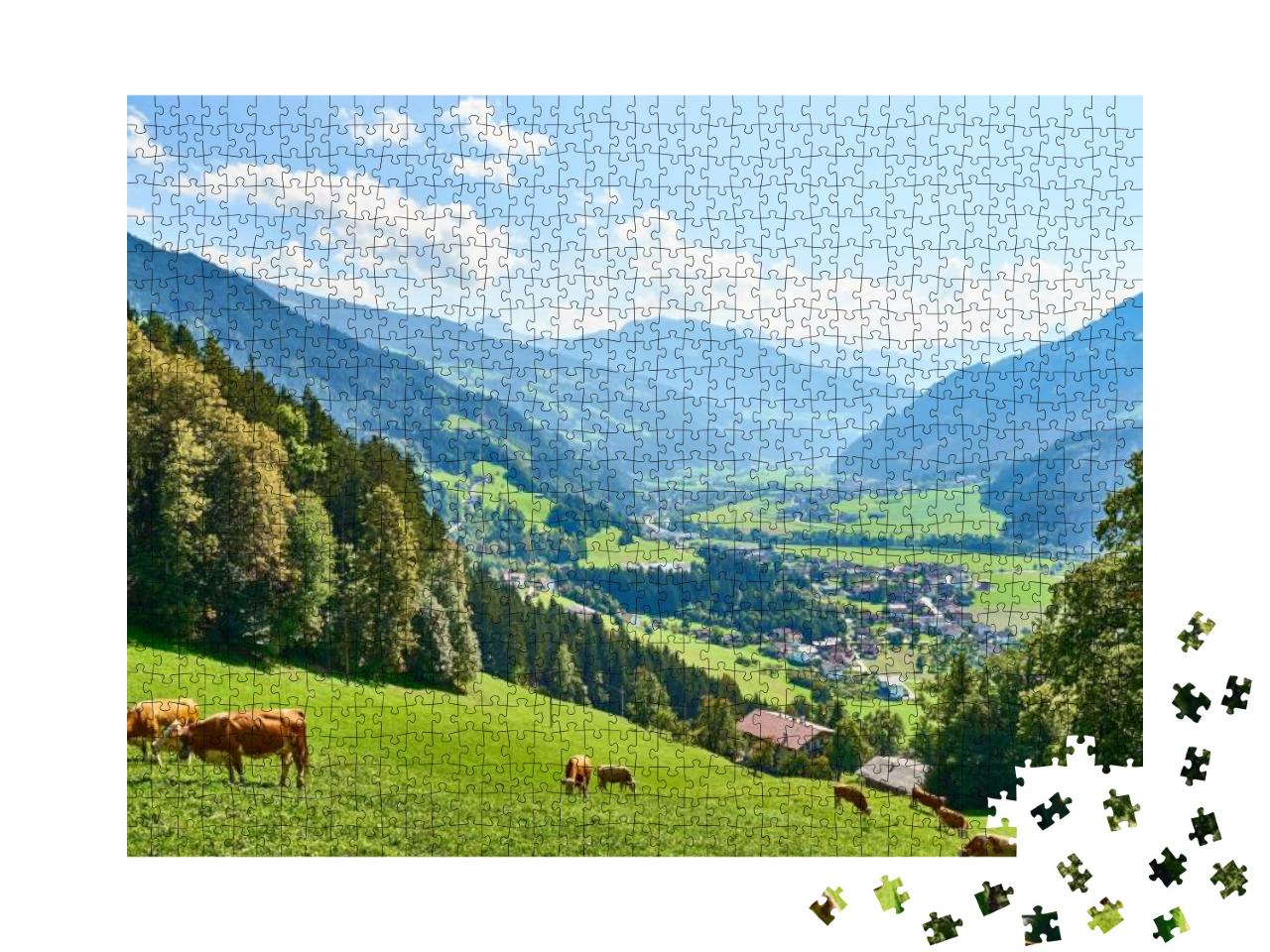 Puzzle 1000 Teile „Wunderschönes Zillertal in Tirol, Österreich“