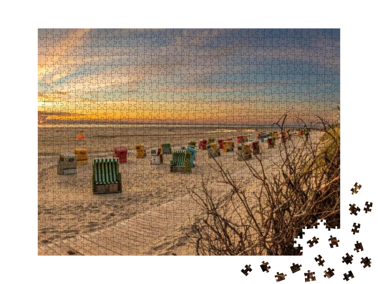 Puzzle 1000 Teile „Sonnenuntergang Langeoog“