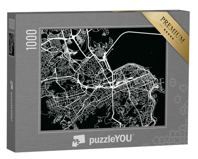 Puzzle 1000 Teile „Vektor-Stadtplan von Rio de Janeiro, Brasilien“
