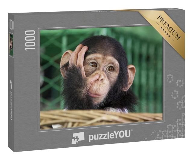 Puzzle 1000 Teile „Ein kleiner Schimpanse“