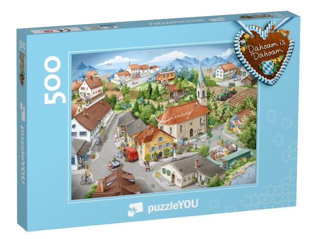 Puzzle 500 Teile „Dahoam is Dahoam in Lansing“