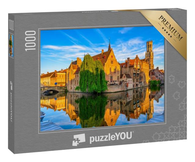 Puzzle 1000 Teile „Wunderschönes historisches Stadtzentrum von Brügge, Belgien“