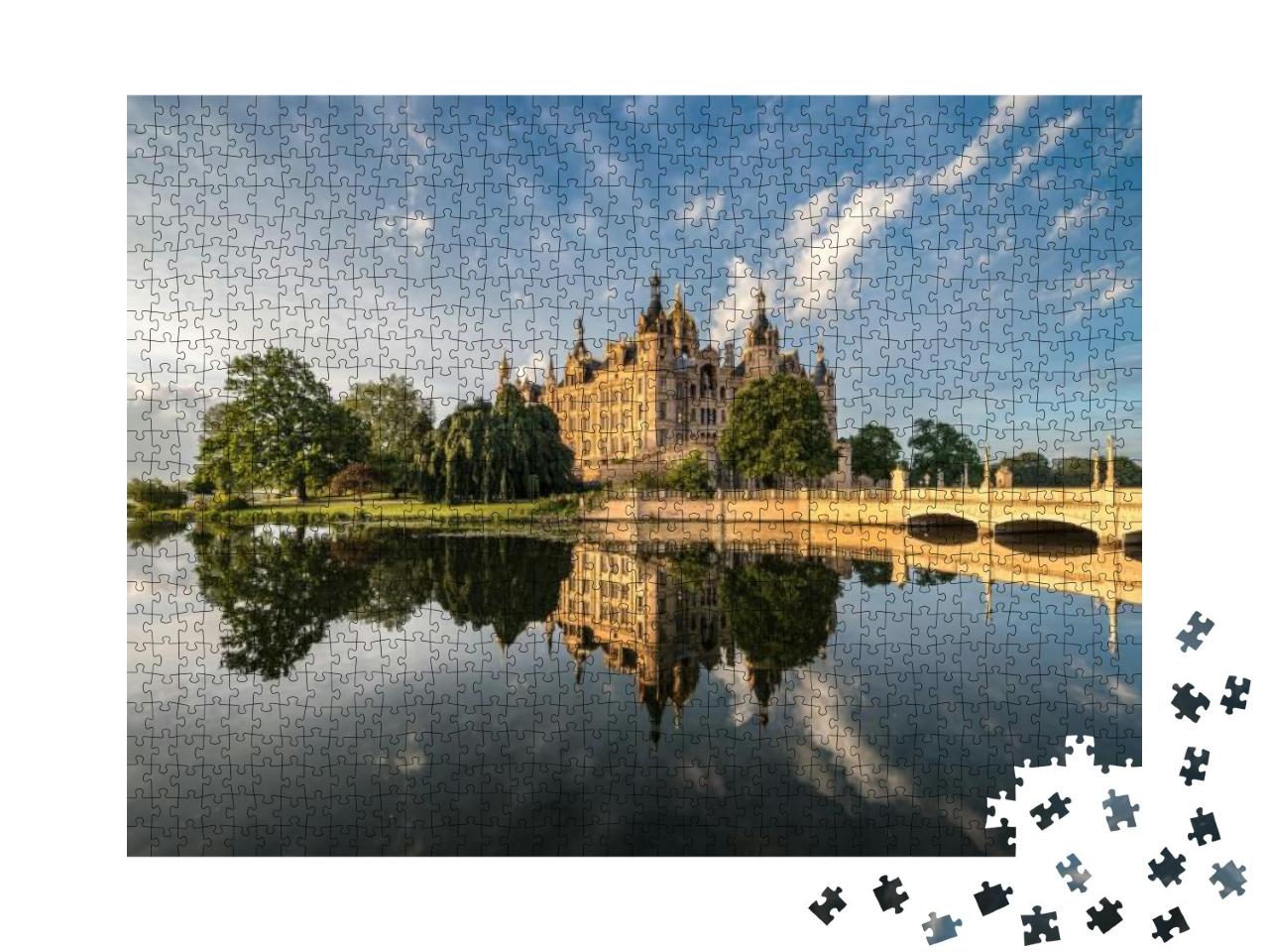 Puzzle 1000 Teile „Schloss Schwerin, Neuschwanstein des Nordens“