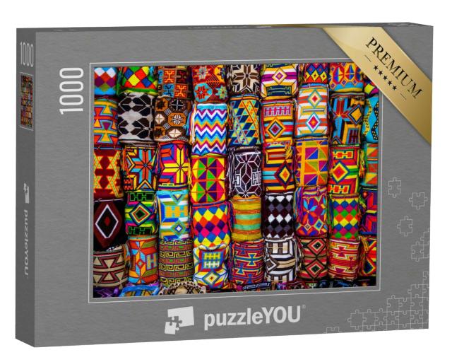 Puzzle 1000 Teile „Bunte kolumbianische Mochilas“