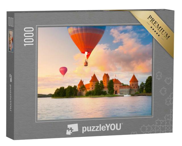 Puzzle 1000 Teile „Schloss aus rotem Backstein auf Trakai, Litauen“