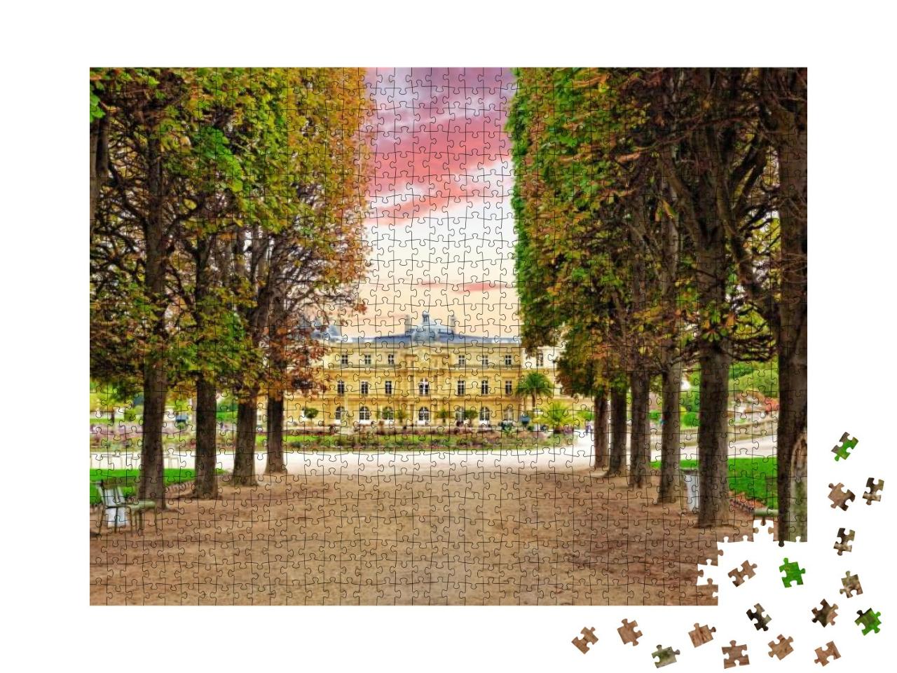 Puzzle 1000 Teile „Aufnahme aus Paris: Luxemburger Palast, Frankreich“