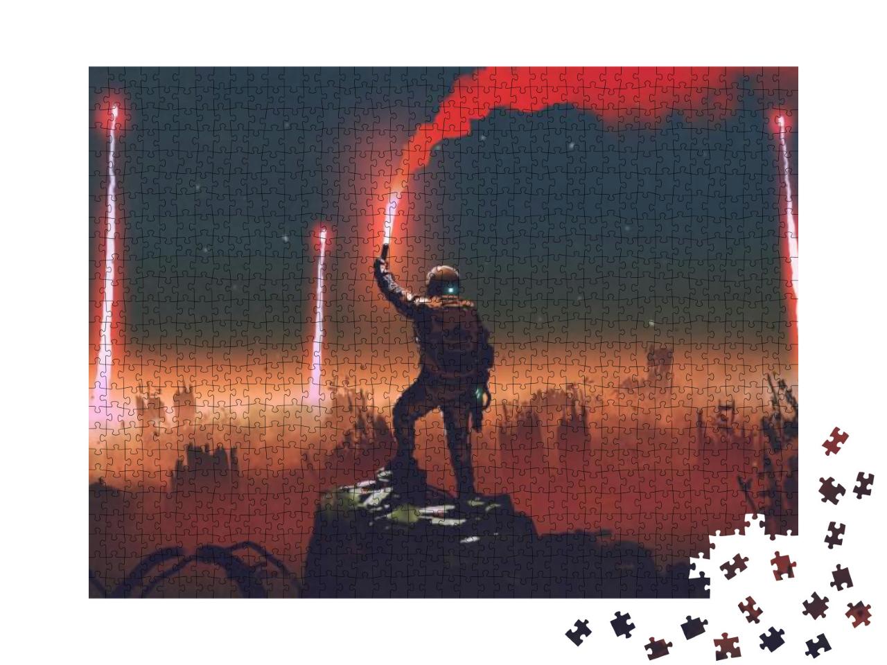 Puzzle 1000 Teile „Digitale Kunst: Apokalypse“