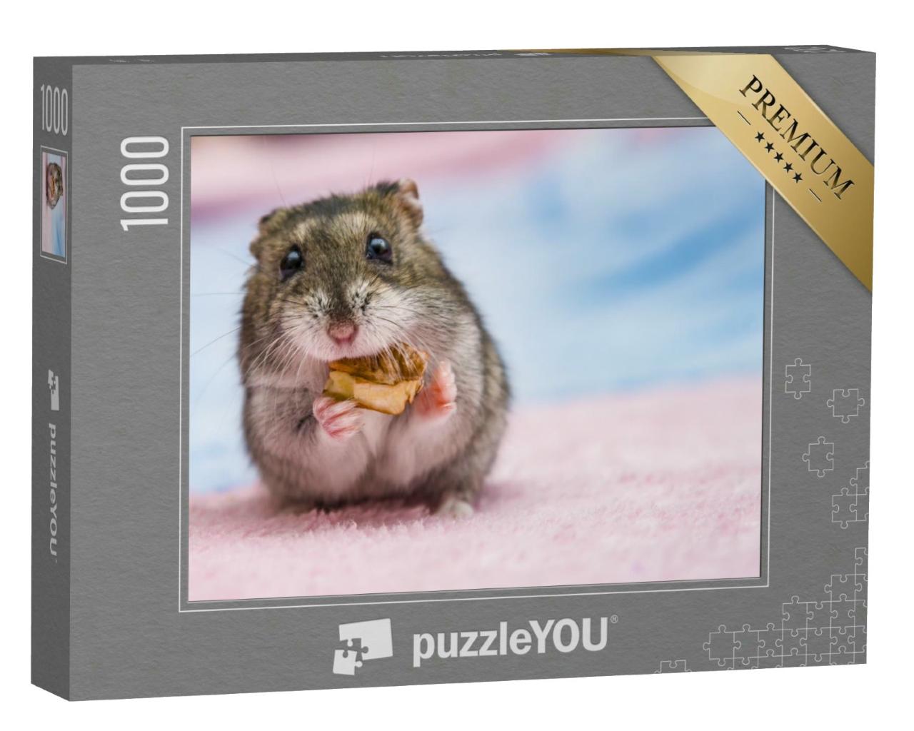 Puzzle 1000 Teile „Russischer Hamster beim Knabbern“