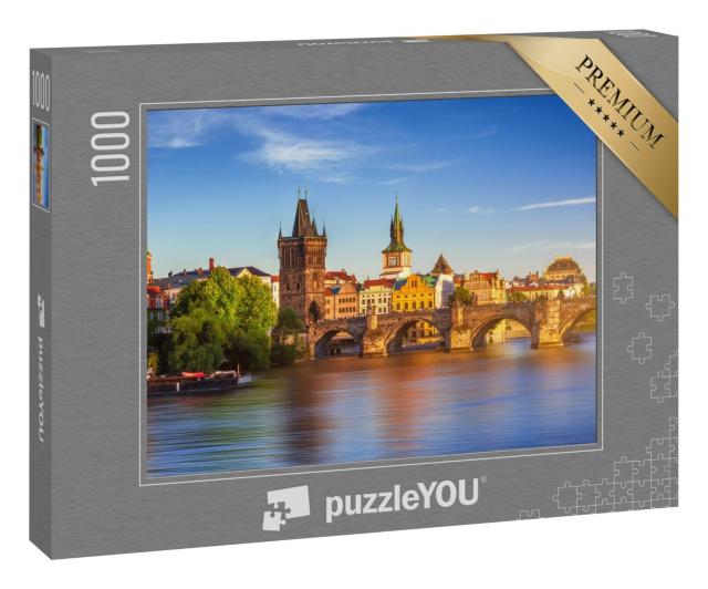 Puzzle 1000 Teile „Luftaufnahme der Altstadt von Prag mit Pier, Tschechische Republik“
