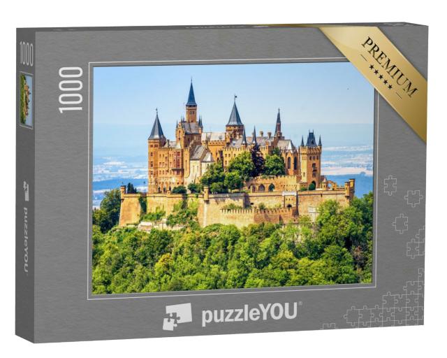 Puzzle 1000 Teile „Nahaufnahme: Burg Hohenzollern, Stuttgart, Deutschland, märchenhafte Burg“
