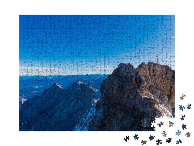 Puzzle 1000 Teile „Gipfel der Zugspitze, höchster Berg Deutschlands“