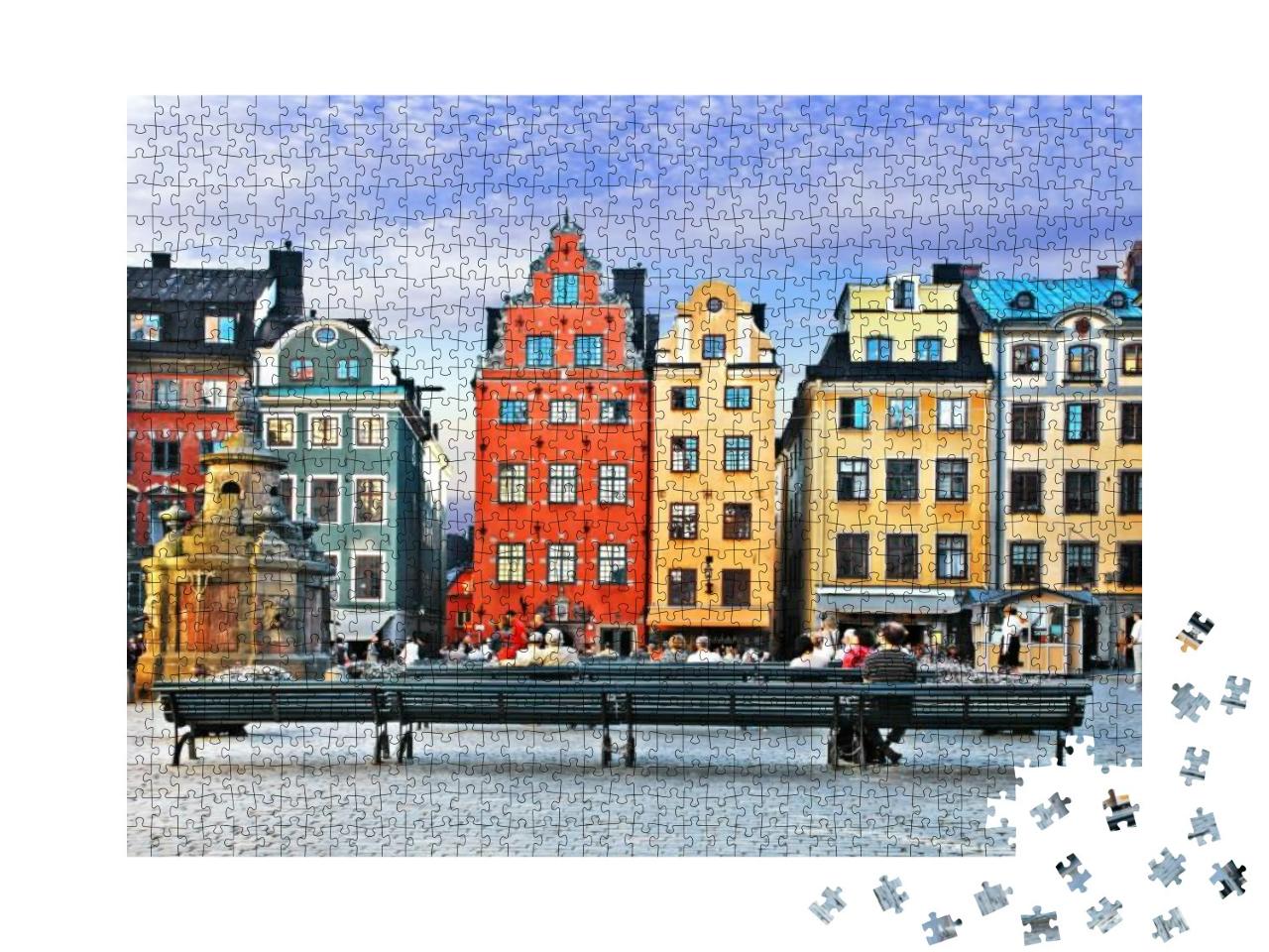 Puzzle 1000 Teile „Altstadt von Stockholm, Schweden“
