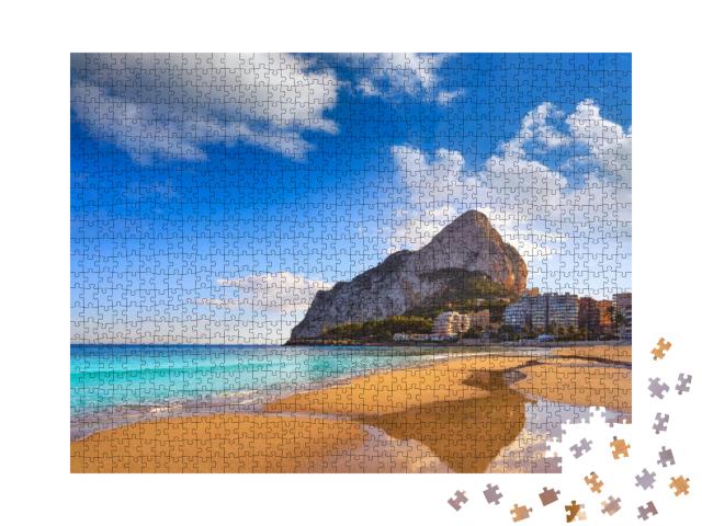 Puzzle 1000 Teile „Der Strand Playa de Fossa in Calpe, Spanien“