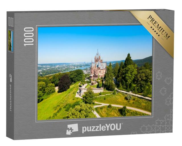 Puzzle 1000 Teile „Schloss Drachenburg in Königswinter am Rhein nahe der Stadt Bonn in Deutschland“