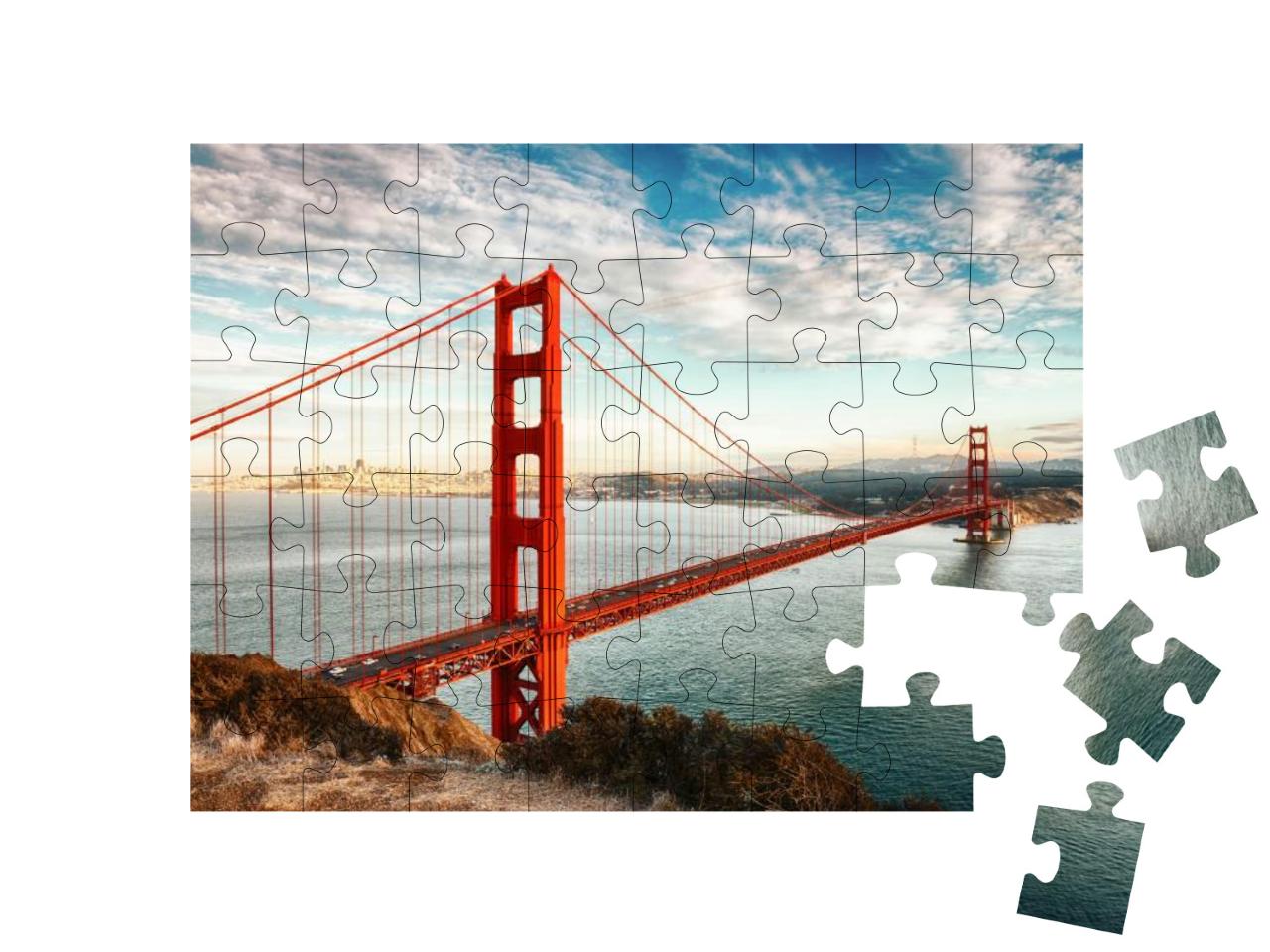 Puzzle 48 Teile „Golden Gate Bridge, San Francisco, USA“
