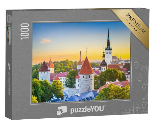 Puzzle 1000 Teile „Skyline der Stadt Tallinn, Estland“