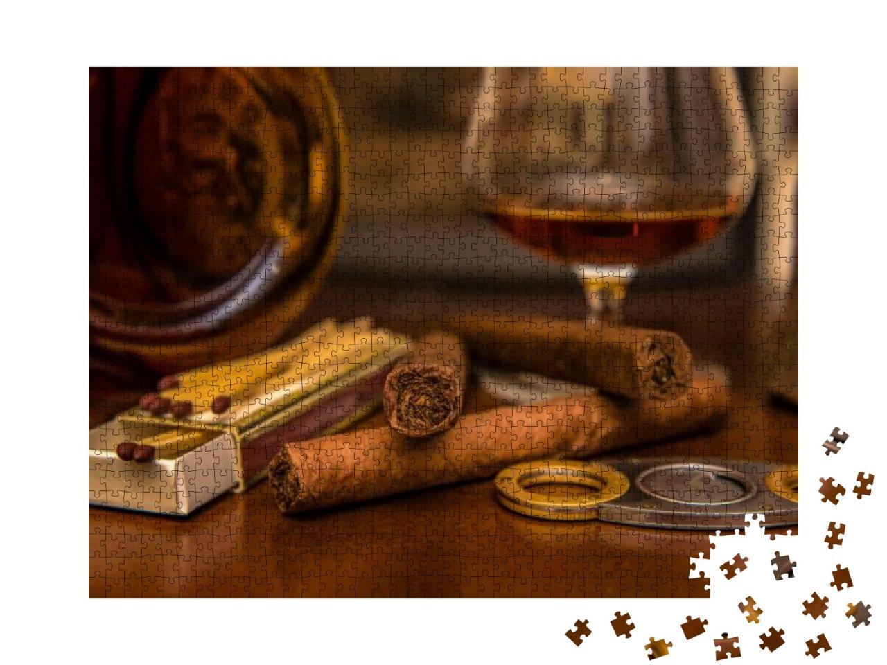 Puzzle 1000 Teile „Kubanisches Lebensgefühl - Zigarren und Rum“