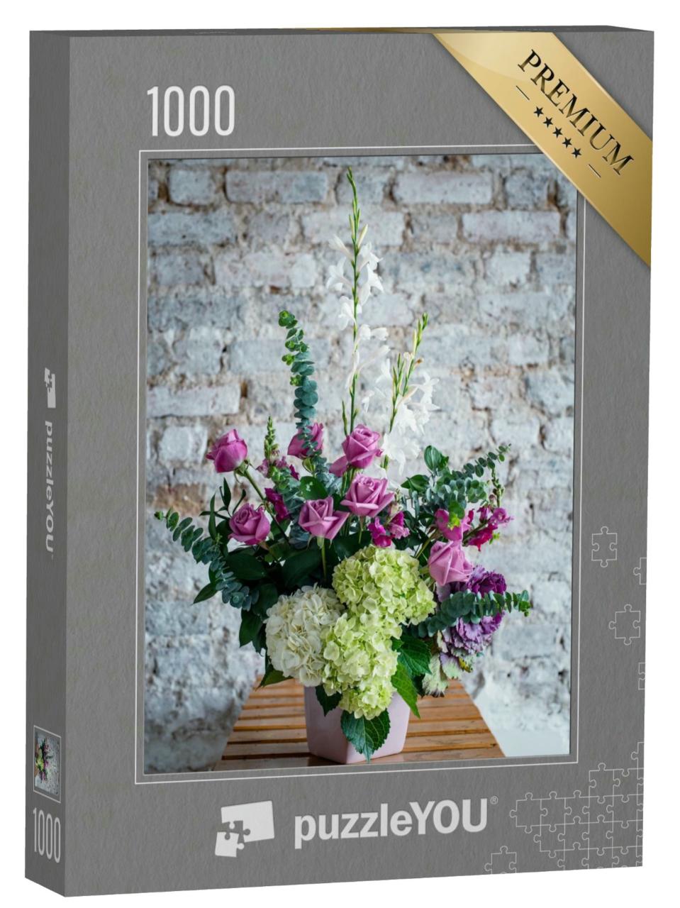 Puzzle 1000 Teile „Dekorative Blumen aus Kolumbien, Blumenarrangements“