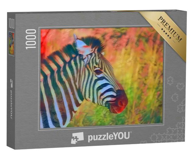 Puzzle 1000 Teile „im Kunst-Stil von Franz Marc - Zebra - Puzzle-Kollektion Künstler & Gemälde“