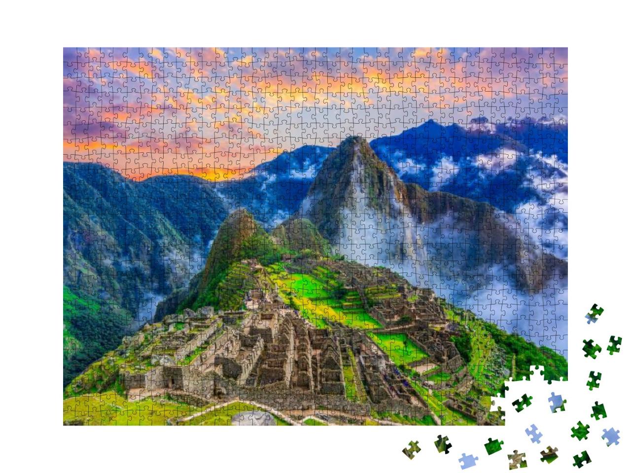 Puzzle 1000 Teile „Machu Picchu, Cusco, Peru: verlorene Stadt der Inka“