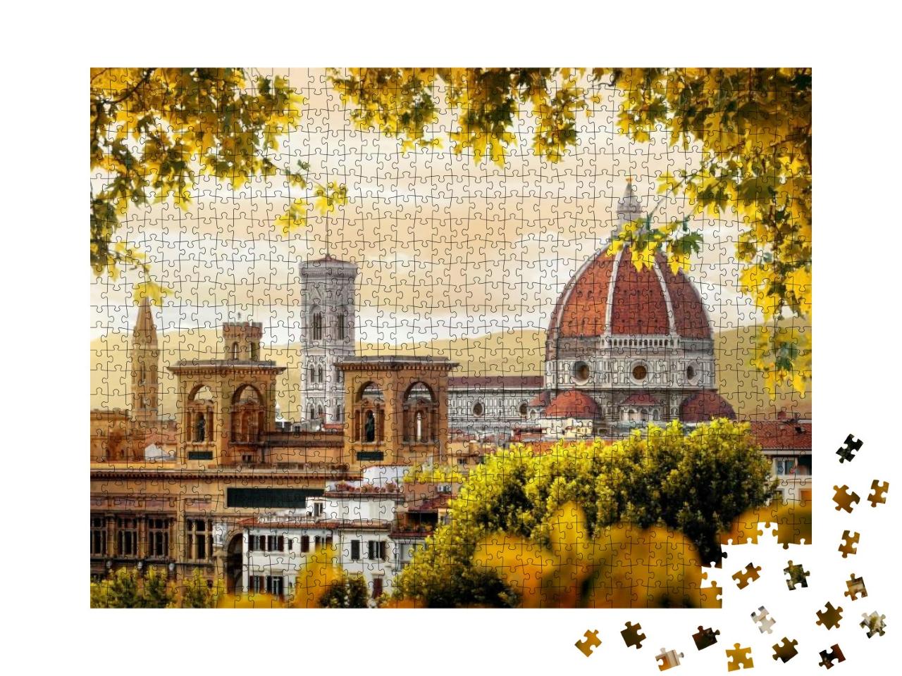 Puzzle 1000 Teile „Kathedrale Kathedrale Santa Maria del Fiore in Florenz, Italien“