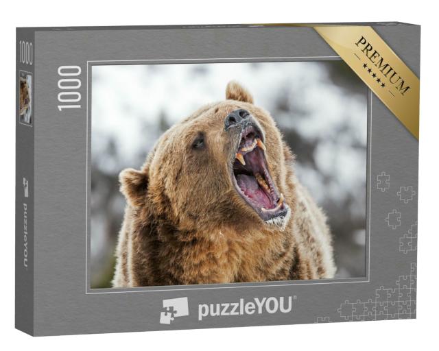 Puzzle 1000 Teile „Brüllender Grizzly“