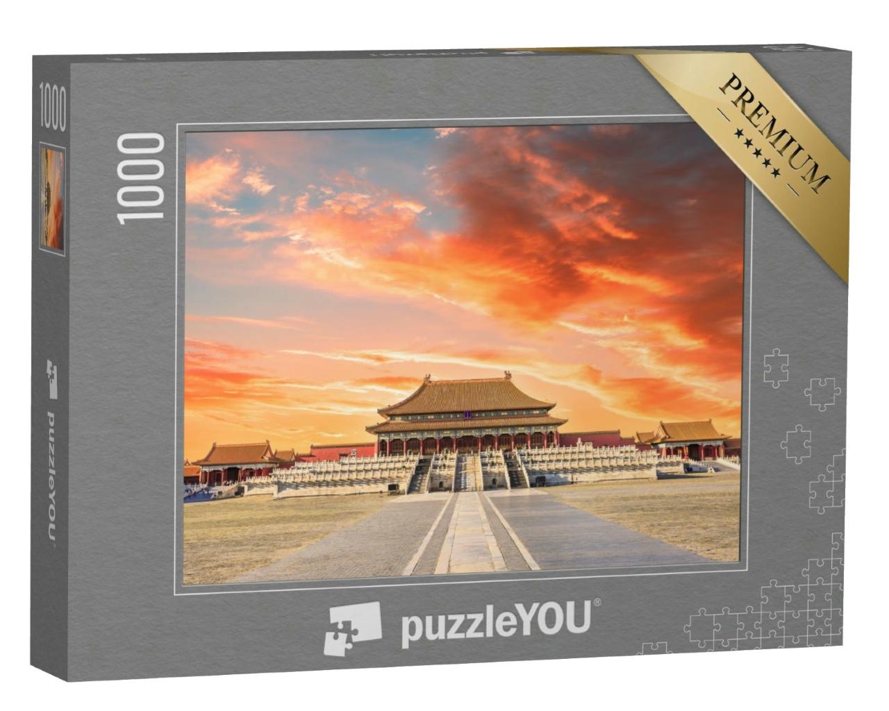 Puzzle 1000 Teile „Die alten Königspaläste der Verbotenen Stadt in Peking, China“