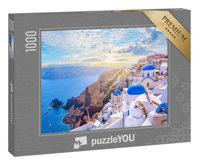 Puzzle 1000 Teile „Oia: Stadt auf Santorini, Griechenland“
