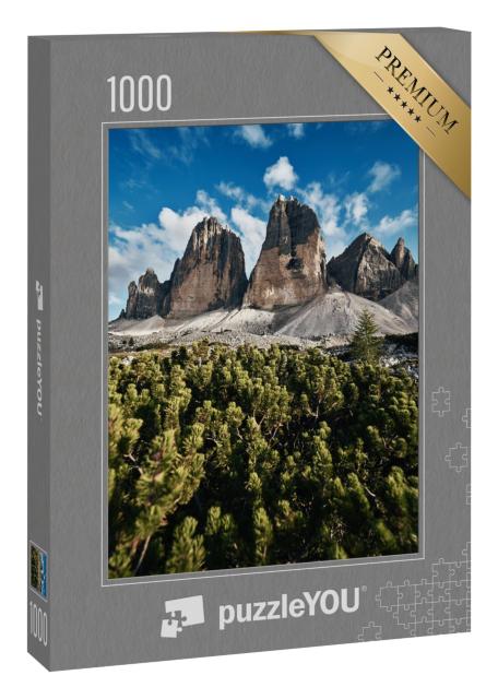 Puzzle 1000 Teile „Die Drei Zinnen in den Sextener Dolomiten, Italienische Alpen“