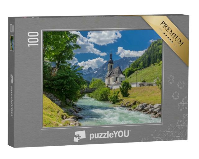 Puzzle 100 Teile „Berchtesgadener Voralpenlandes: Ramsau und Umgebung“