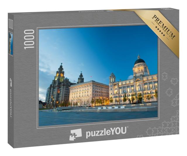 Puzzle 1000 Teile „Liverpool bei Nacht, England“