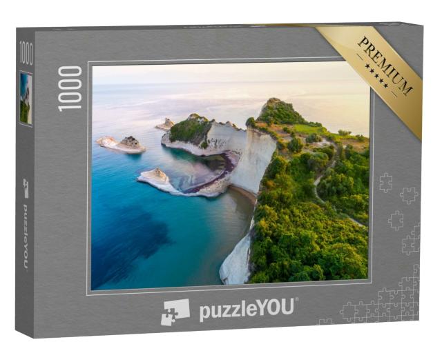 Puzzle 1000 Teile „Schöne Aussicht auf Kap Drastis, Korfu, Griechenland“