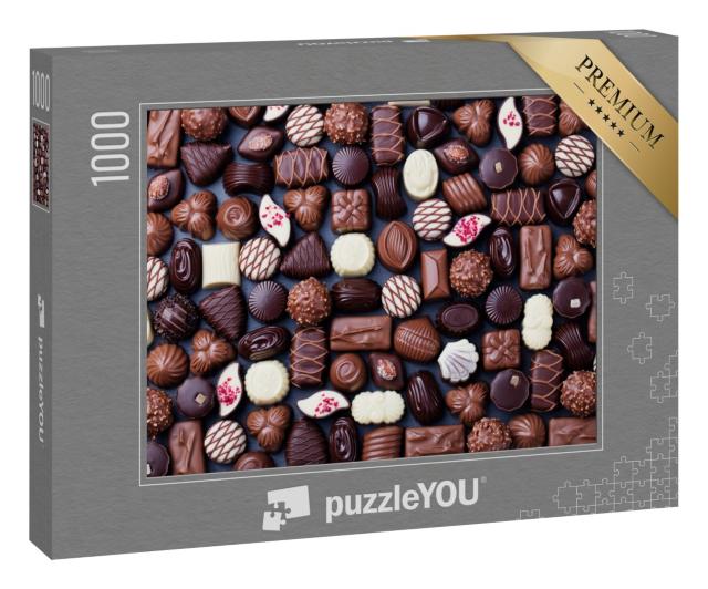 Puzzle 1000 Teile „Sortiment von feinen Schokoladenpralinen“