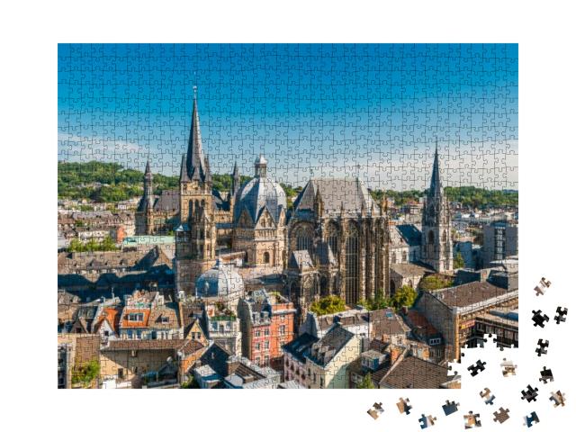 Puzzle 1000 Teile „Wunderschöne Stadt Aachen, Deutschland“