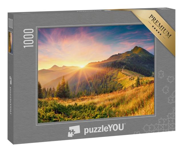 Puzzle 1000 Teile „Atemberaubender Sonnenaufgang in den Karpaten“