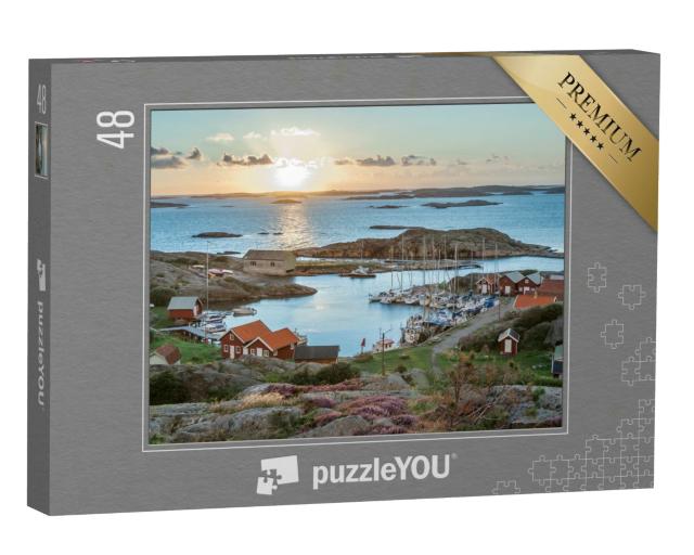 Puzzle 48 Teile „Fischereihafen der schwedischen Schären, Insel Ramsoe“