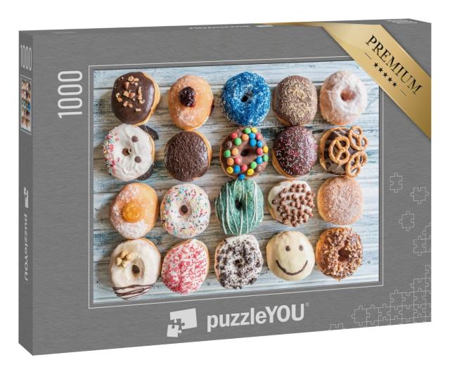 Puzzle 1000 Teile „Köstliche bunte Donuts“