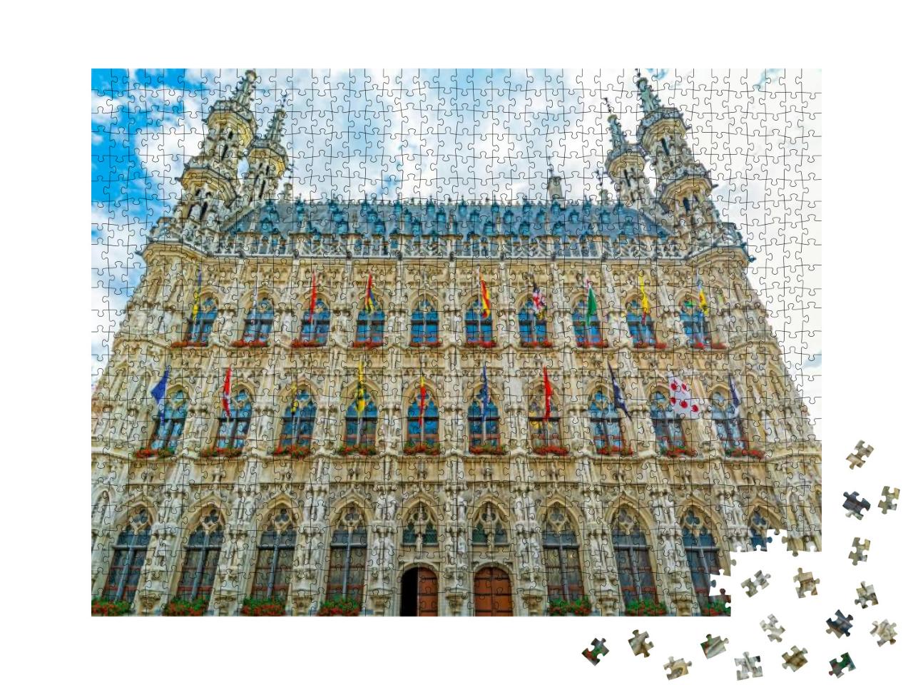 Puzzle 1000 Teile „Leuven in Belgien, spätgotischer Stil aus dem 15. Jahrhundert“