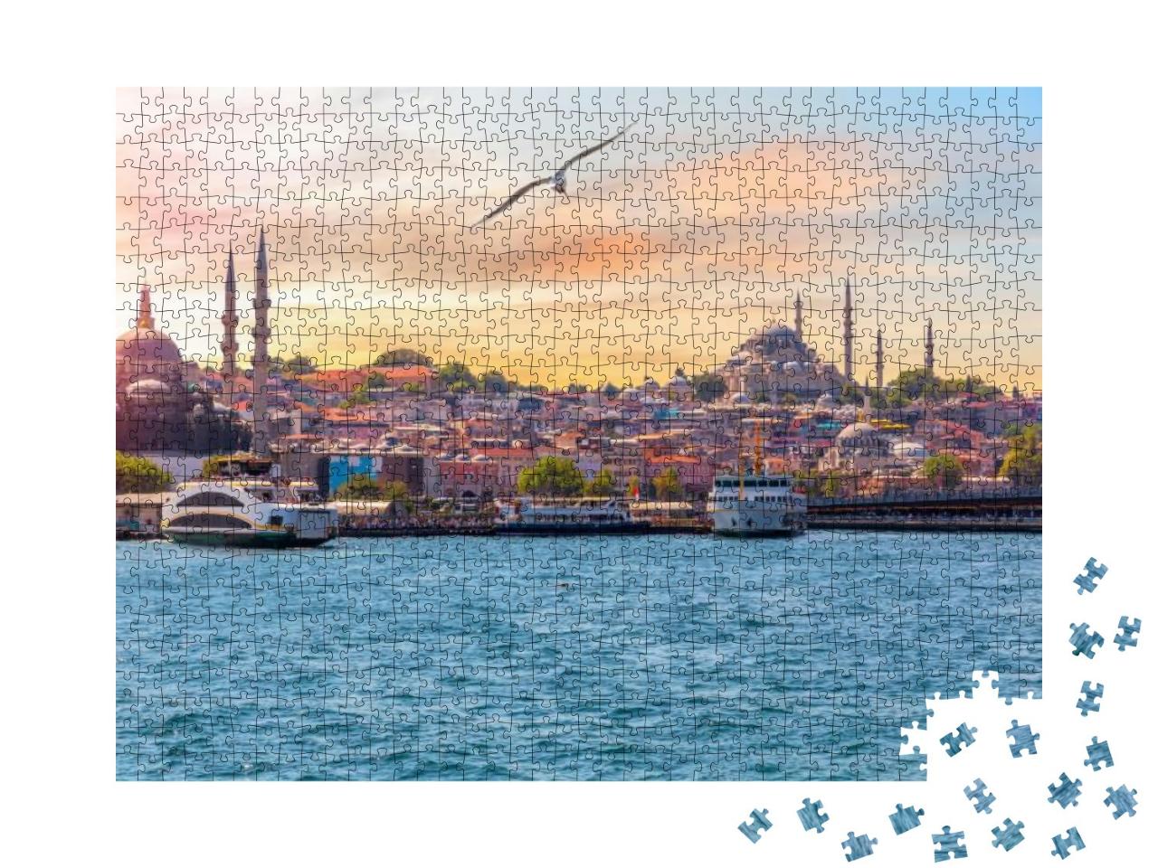Puzzle 1000 Teile „Suleymaniye-Moschee und Rustem-Pascha-Moschee, Istanbul, Türkei“