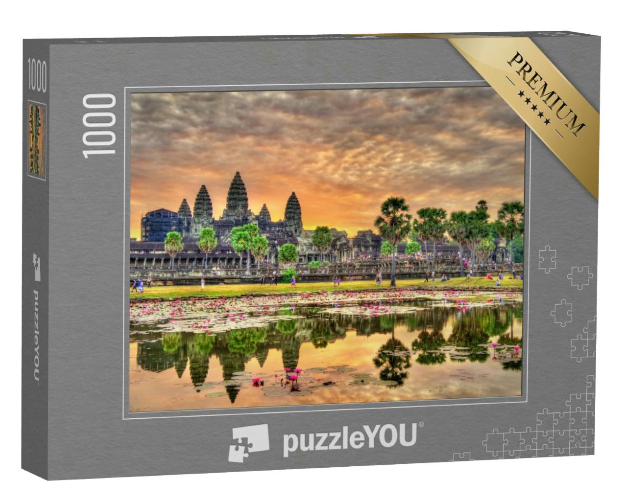 Puzzle 1000 Teile „Sonnenaufgang in Angkor Wat, einer UNESCO-Weltkulturerbestätte in Kambodscha“