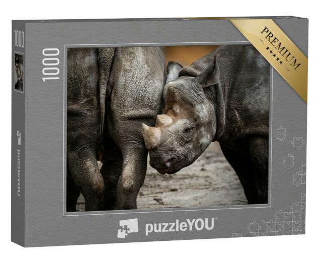 Puzzle 1000 Teile „Nashornjunges“