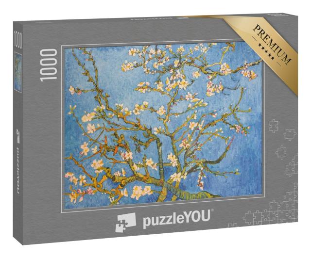 Puzzle 1000 Teile „Blühender Mandelbaum, basierend auf Van Gogh 1890“